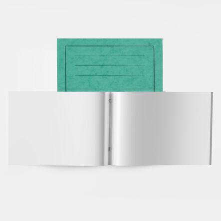 A4 Classic Exercise Book Landscape Plain Green 48pg 50pk  hi\-res